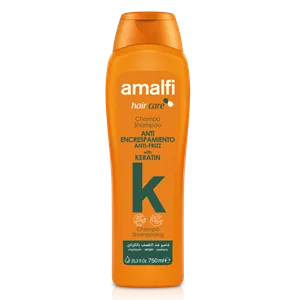 شامپو سر اسپانیایی کراتینه مناسب برای موهای فر و جلوگیری از وز و موخوره آمالفی 750 میلی لیتر Amalfi Keratin shampoo