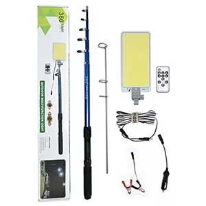 چراغ کمپینگ cob بدون کیف، لنسری (فیش لایت _ تلسکوپی) پایه دار 360 درجه لایت مدل FR-03 (800وات)