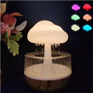 باران ساز طرح قارچ «شارژی» دارای چراغ خواب و رطوبت ساز بارانی و ابری