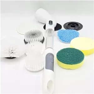 برس شستشو شارژی مخزن دار ۸ کاره و چرخشی با دسته مدل multi function cleaning brush (اسکرابر مخزن دار - فرچه مخزن دار)