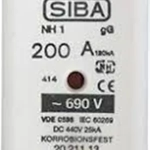فیوز فست کاردی 200 آمپر برند سیبا (siba)