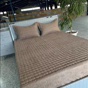 روتختی کشدار مخمل ترک تمام دور کشدوزی شده دونفره و یک نفره