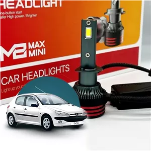 هدلایت مه شکن پژو 206 مدل M8 MAX Mini کانپکس اورجینال | گارانتی (2عددی) 1131