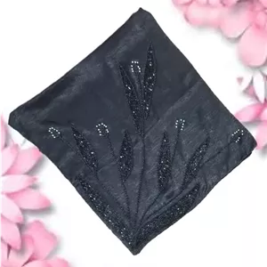 روسری ساتن ابریشم جواهر دوزی شده | ویژه محرم