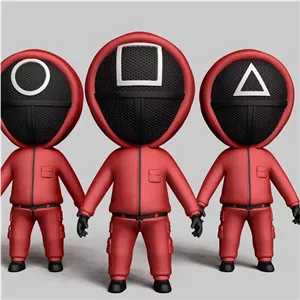 🟥 پک فیگور سه‌تایی سربازان اسکویید گیم | Squid Game Guards Pack (PLA )