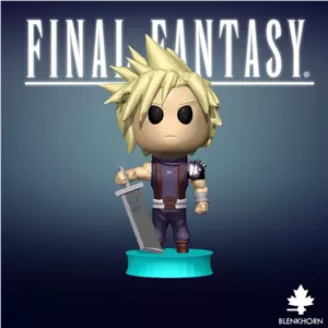 🗡️ فیگور فانکو پاپ دست‌ساز Cloud Strife فاینال فانتزی | جنس PLA  | ارتفاع ۱۵ سانتی‌متر