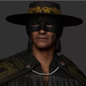 🗡️ فیگور شخصیت زورو (Zorro) | ارتفاع ۳۵ سانتی‌متر | جنس PLA