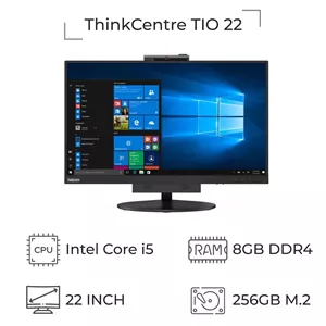 آل این وان Lenovo AIO 20 22D با پردازنده i5 نسل 4، رم 8 گیگ DDR4، حافظه 256 گیگ SSD، گرافیک 2 گیگ گرافیکو صفحه نمایش 22تاچ  اینچ FHD Frameless