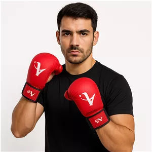 دستکش کاراته قرمز مدل حرفه‌ای آراوازا مدل فومی