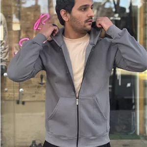 سویشرت جلو زیپ پنبه 3 نخ توکرکی بیسیک