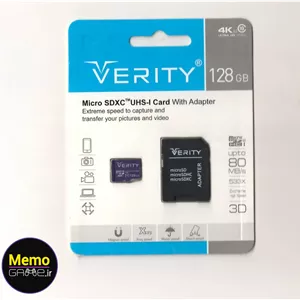کارت حافظه وریتی مدل U3 ظرفیت 128 گیگابایت سرعت 80MBps