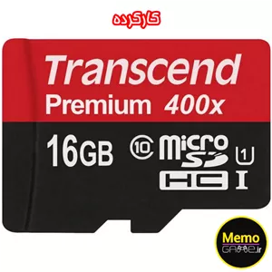 کارت حافظه 16 گیگابایت Transcend Premium UHS-l U1 400xسرعت 60mb کلاس 10 (استوک)