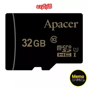 کارت حافظه‌ اپیسر 32 گیگابایت کلاس 10 Micro SDHC UHS-l U1 apacer 32GB سرعت 85mb (استوک)