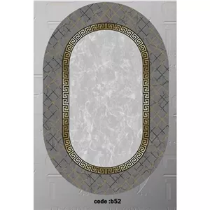 فرش ماشینی چاپی | فرشینه بیضی ورساچه هازان ترک b52 (پس کرایه) - پادری 50 در 80