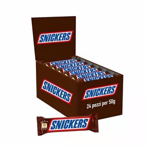 شکلات اسنیکرز با مغز بادام زمینی بسته 24 عددی - Snickers