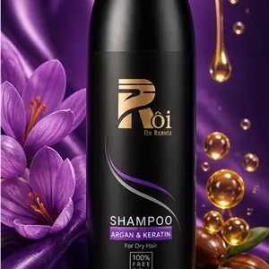 🧴 شامپو آرگان کراتین Roi Du Beauty ، mil 1000 ساخت فرانسه، مخصوص موهای خشک و آسیب‌دیده | فاقد سولفات