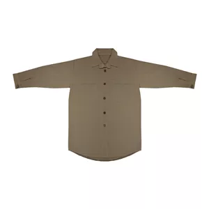 مانتو کتان قواره دار خاکی