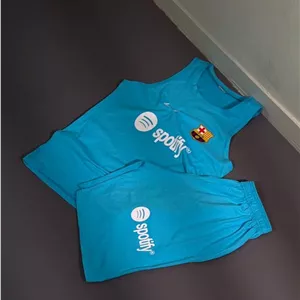 ست مردانه سوزنی اورجینال طرح BARCELONA آبی کد 519301