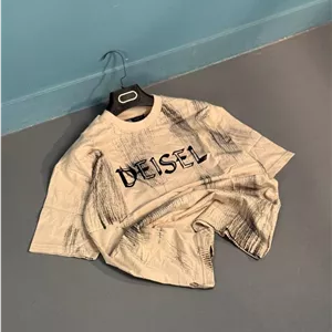 تیشرت مردانه DEISEL راه راه کرم کد 217658