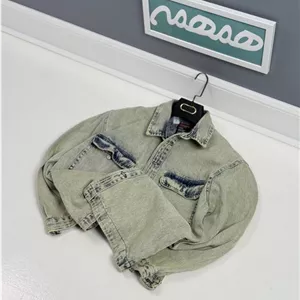 کت جین مردانه وارداتی آبی کثیف 10212 کد 3226