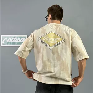 تیشرت مردانه راه راه طرح REPRESENT کد 218443