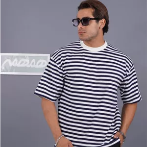 تیشرت مردانه راه راه درشت کد 600836