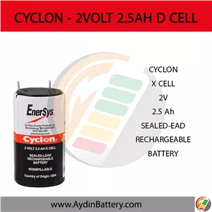 باتری سیلد اسید سایکلون CYCLON-2V 2.5 AH