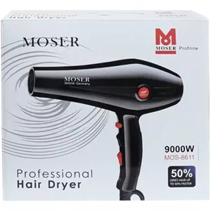 سشوار موزر مدل MOS-8611 موتور سنگین ۹۰۰۰ وات با فناوری یون