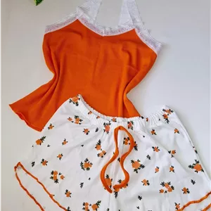 ست تاپ و شورتک پینترستی نارنجی