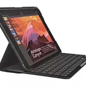 کیبورد تبلت اپل بلوتوث برای iPad نسل5 و 6 مارک لاجیتک Logitech  مدل Slim Folio سری Y-R0051 با قاب