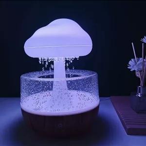 چراغ خواب رطوبت‌ساز قارچی با صدای باران چراغ خواب قارچی و بارانی مناسب منزل و محل کار و اتاق خواب ارامش دهنده