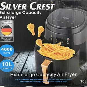 خرید سرخ‌کن هوا پز ایر فرایر بدون روغن 10 لیتری تک المنت بزرگ سیلورکرست هوا پز Silver Crest پخت رژیمی و خشک‌کن میوه سرخ‌کن ۱۰ لیتری سیلور کرست با توان 4000 وات مناسب رژیم غذایی و خشک‌کردن میوه silver crest Air Fryer 10L ایر فرایر سیلورکرست بدنه مقاوم و مدرن المنت بزرگ قیمت اقتصادی مدل 1080 extra lar