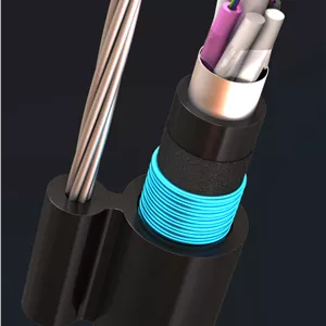 کابل نوری مهاردار هوایی دو روکشه آرموردار Optical Self Support Cable / Double Jacket - Armored