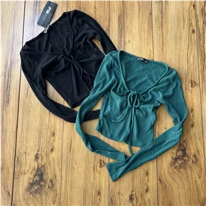 بلوز زنانه مدل کبریتی جلو گره ای FB Sisters