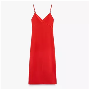 پیراهن لینن بندی زارا ZARA