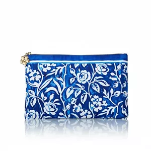 کیف آرایشی استی لادر Estée Lauder Cosmetic Bag | طرح آبی گل‌دار