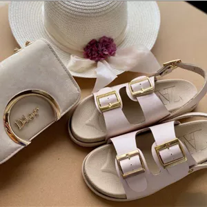 صندل زارا zara کرم سگک دار پشت بند دار