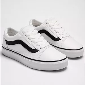 Vans vans کتونی ونس سفید با خط مشکی OLD SCHOOL (OFF THE WALL)
