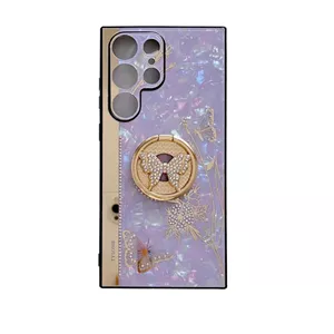 قاب موبایل پروانه نگین‌ دار سواروسکی مدل‌ دار با استند