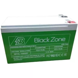 باتری 12 ولت 7 آمپر ساعت برند بلک زون (Black Zone) مناسب دزدگیر ، اعلام حریق