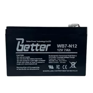 باتری 12 ولت 7 آمپر برند بتر (Better) مناسب دزدگیر ، اعلام حریق ، ماشین شارژی ، برق اضطراری دوربین EPS و UPS-تولید 2026