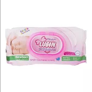 دستمال مرطوب برند LUSIN درب دار مناسب نوزاد 60 عددی