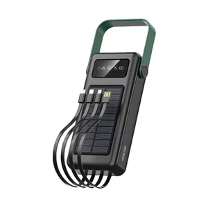 پاوربانک گرین لاین مدل Solar max، ظرفیت 30000 میلی‌آمپر ساعت، شارژ کردن سریع، مقاوم در برابر ضربه، امکان شارژ خورشیدی، سازگار با انواع گوشی‌های موبایل، تبلت، دوربین دیجیتال و موزیک پلیر، جنس بدنه پلاستیک ABS و PC، دارای 8 درگاه خروجی