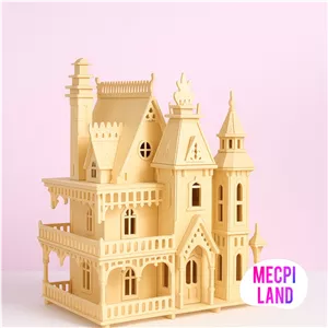 پازل چوبی سه‌بعدی طرح doll house