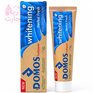 خمیردندان سفید کننده دوموس DOMOS مدل WHITENING وزن ۱۸۰ گرم