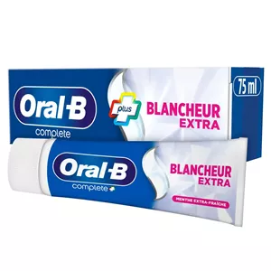 خمیر دندان آلمانی اورالبی ORAL-B سری کامپلت مدل سفید کننده قوی BLANCHEUR EXTRA حجم ۷۵ میل
