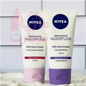 کرم روز تسکین‌دهنده نیوآ با SPF 15 برای رطوبت‌رسانی عمیق ۲۴ ساعته ۵۰میل در ۲ رنگ