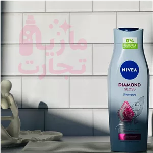 شامپو سر نیوا NIVEA مدل درخشان‌کننده و نرم‌کننده حاوی روغن گل رز و ذرات ریز الماس ۴۰۰میل