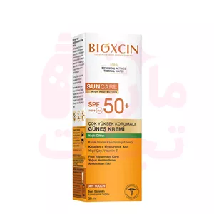 کرم ضد آفتاب بیوکسین BIOXCIN با  spf50 مناسب پوست چرب ۵۰میل(واردات قانونی ارسال از منطقه آزاد ارس)