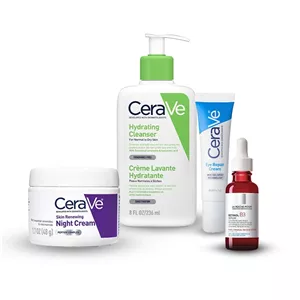 پکیج ضد پیری و جوان‌سازی شب سراوی cerave |مناسب انواع پوست